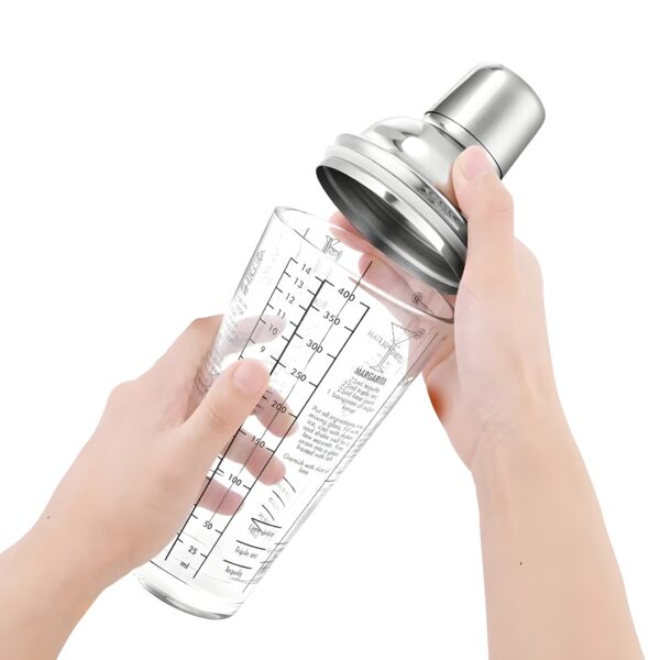 شیکر شیشه ای رسپی دار - Image 3
