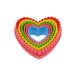 کاتر پلاستیکی دو طرفه 6 عددی قلب