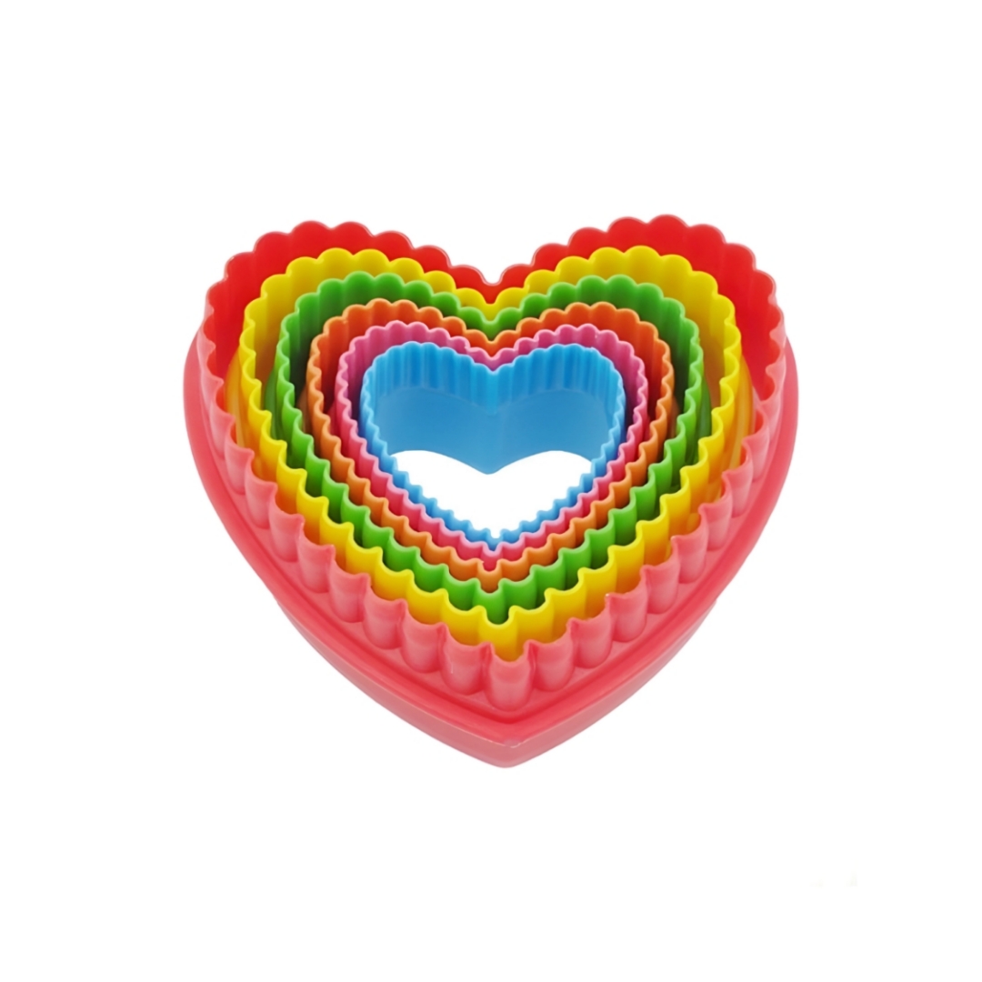 Picsart_25-10-21_15-27-39-763 کاتر پلاستیکی دو طرفه 6 عددی قلب - Image 1