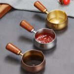 پیمانه سس خوری استیل دسته چوبی - Image 5